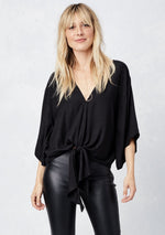 mode, Keely floral tie front top