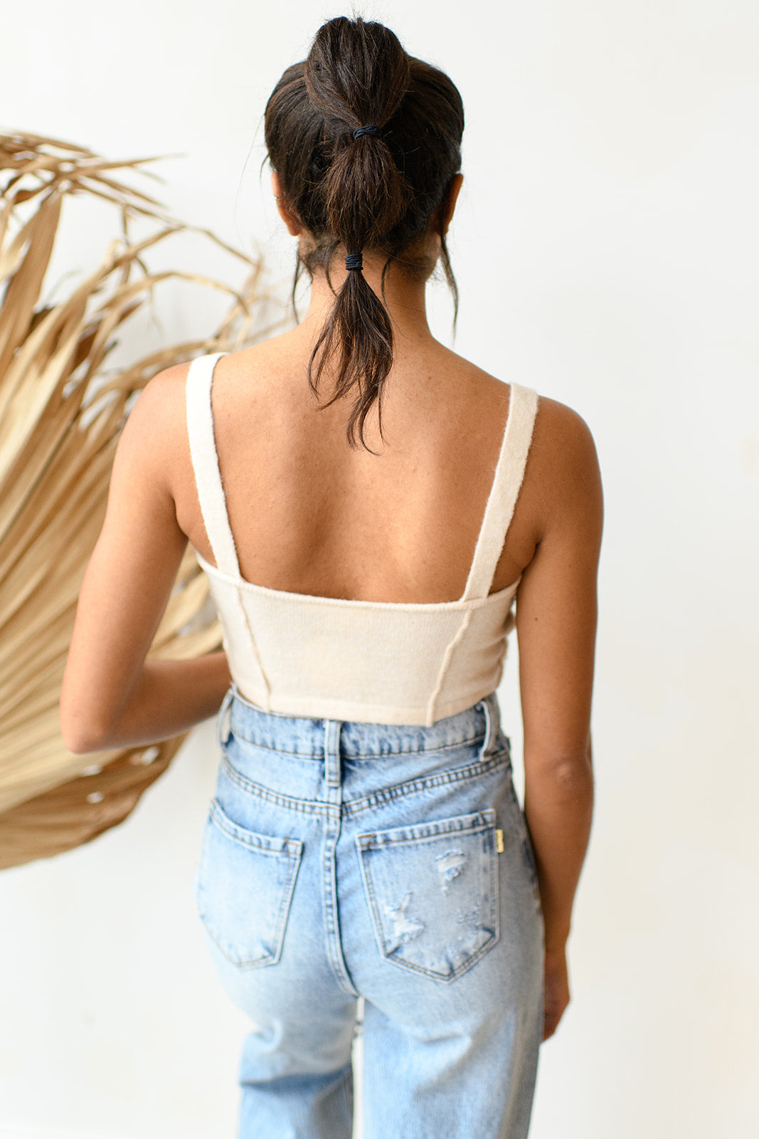 mode, seamed corset top