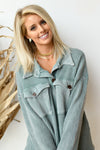 vintage wash waffle knit top