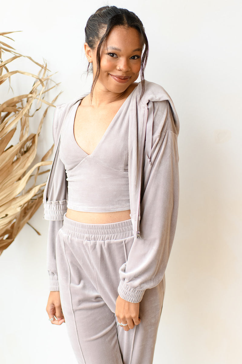 mode, nostalgia velour hoodie