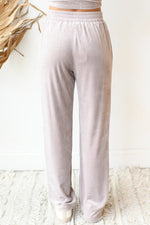 mode, nostalgia velour wide leg pant