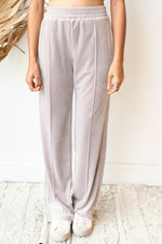 mode, nostalgia velour wide leg pant
