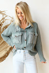vintage wash waffle knit top