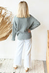 vintage wash waffle knit top