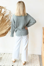vintage wash waffle knit top