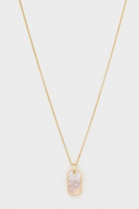 mode, griffin dog tag (mother of pearl)