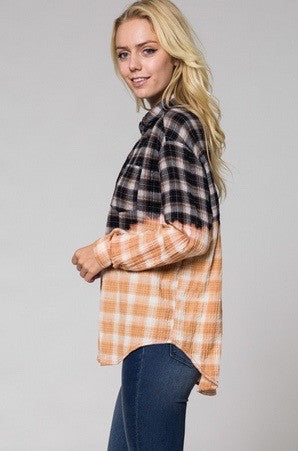 mode, Pita ombre plaid top