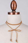 mode, suede braid layered choker