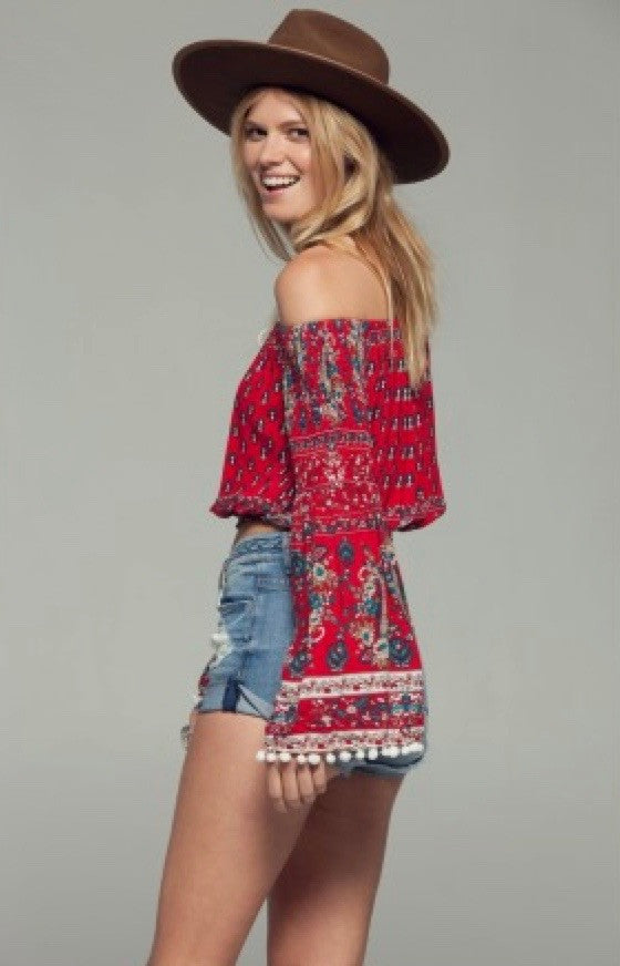 mode, roho bell sleeve top