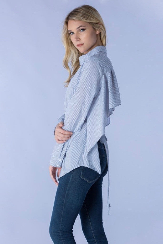 mode, set free tie back blouse