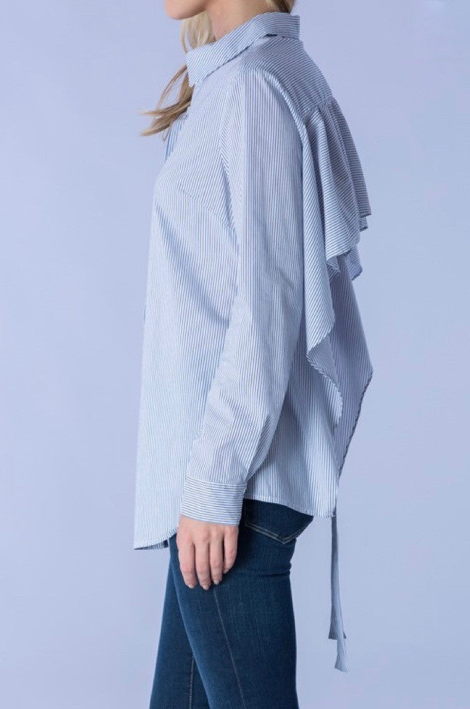 mode, set free tie back blouse