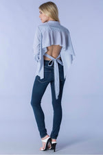 mode, set free tie back blouse
