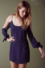 mode, tiny hearts cold shoulder dress