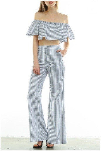 mode, pinstripe set (top)