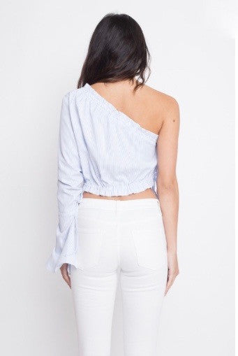 mode, shoulder show crop top