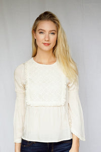 mode, Stacey detailed bib blouse
