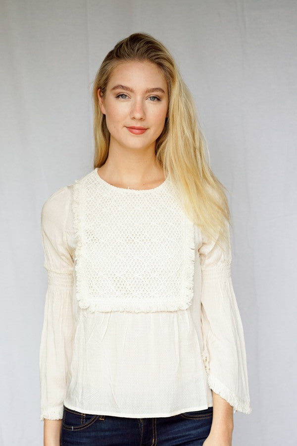 mode, Stacey detailed bib blouse