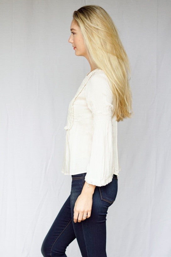mode, Stacey detailed bib blouse