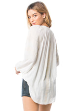 mode, sereno woven top