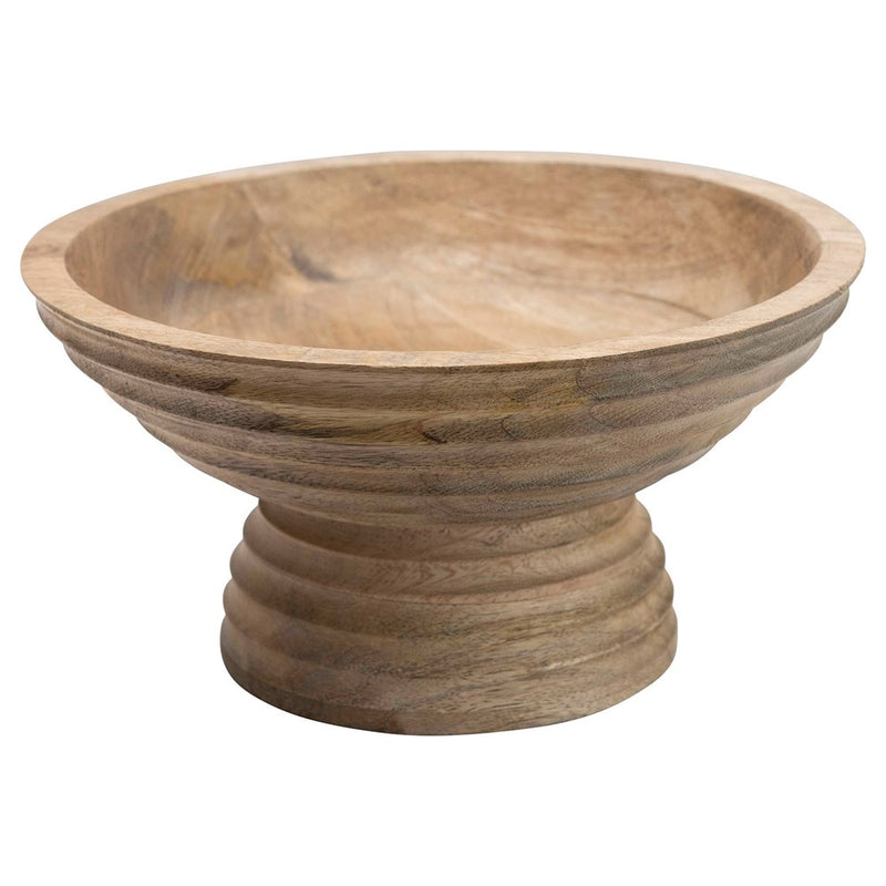 mode, mango wood footed bowl