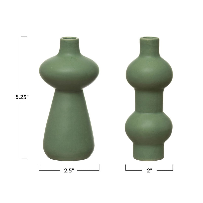 mode, green sister vases