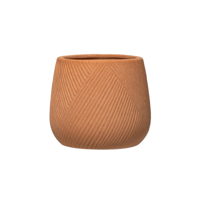 mode, textured terracotta pot