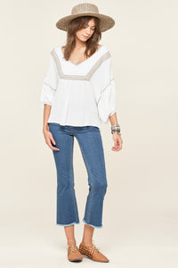 mode, elliot woven top