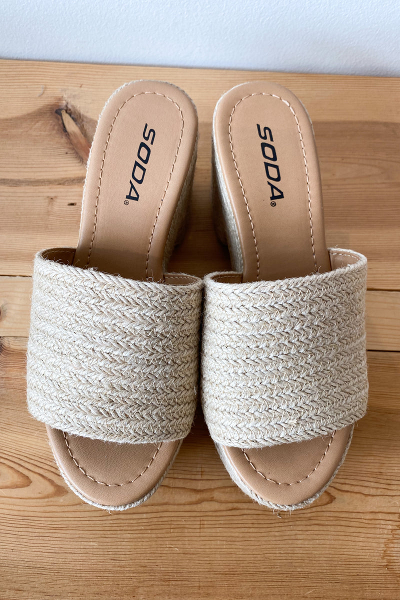 mode, feeling fresh woven platform