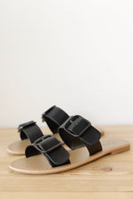 mode, compromise double buckle sandal