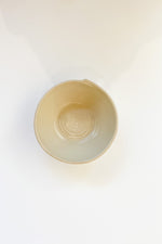 mode, ribbed stoneware bowl