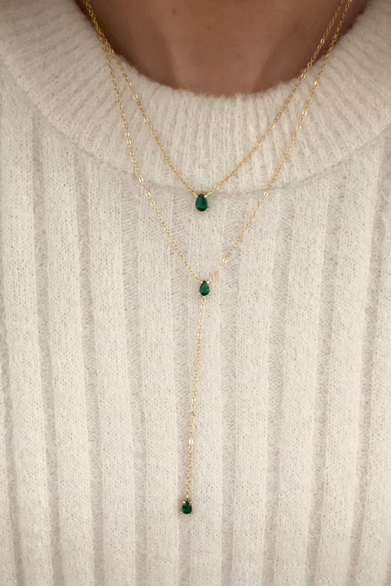 mode, esmeralda lariat necklace