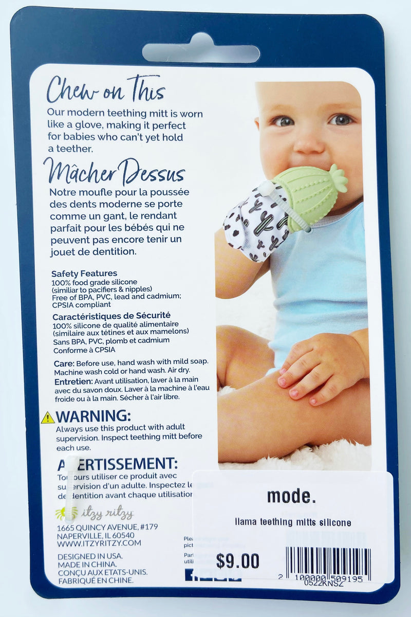 mode, llama teething mitts silicone