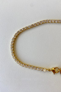 mode, shimmer tennis bracelet