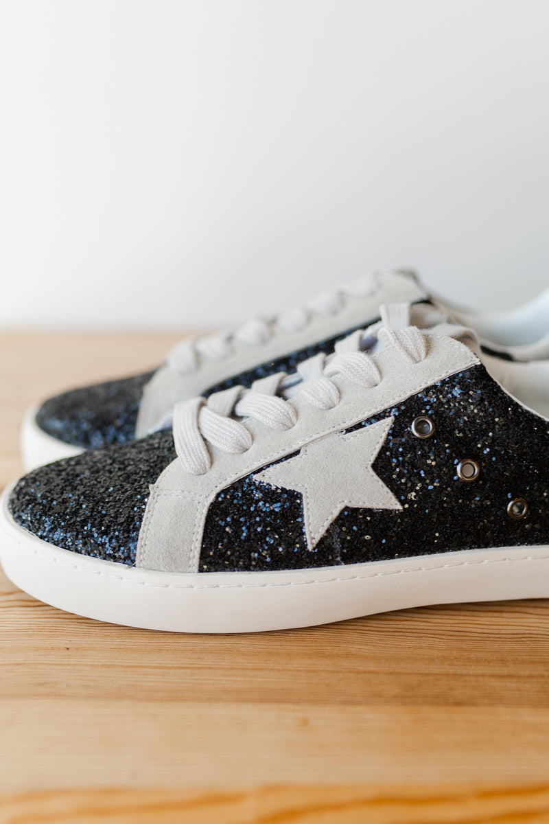 mode, clap along glitter sneaker