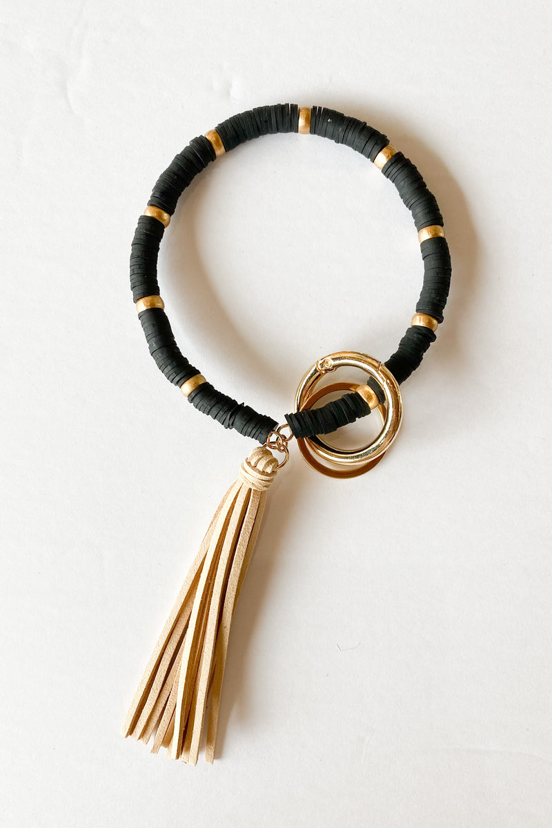 mode, boho key ring bracelet
