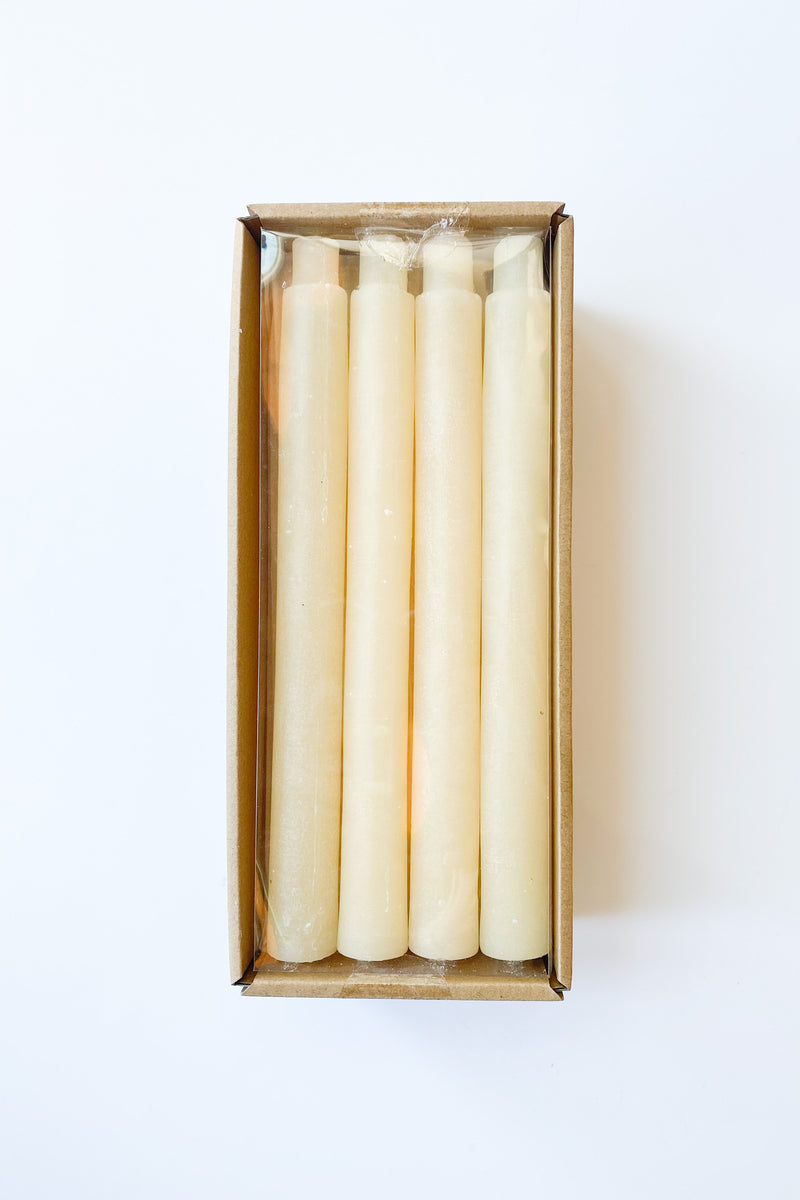 mode, set of 12 taper candles powder finish