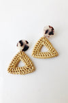 mode, Ellie woven straw earring