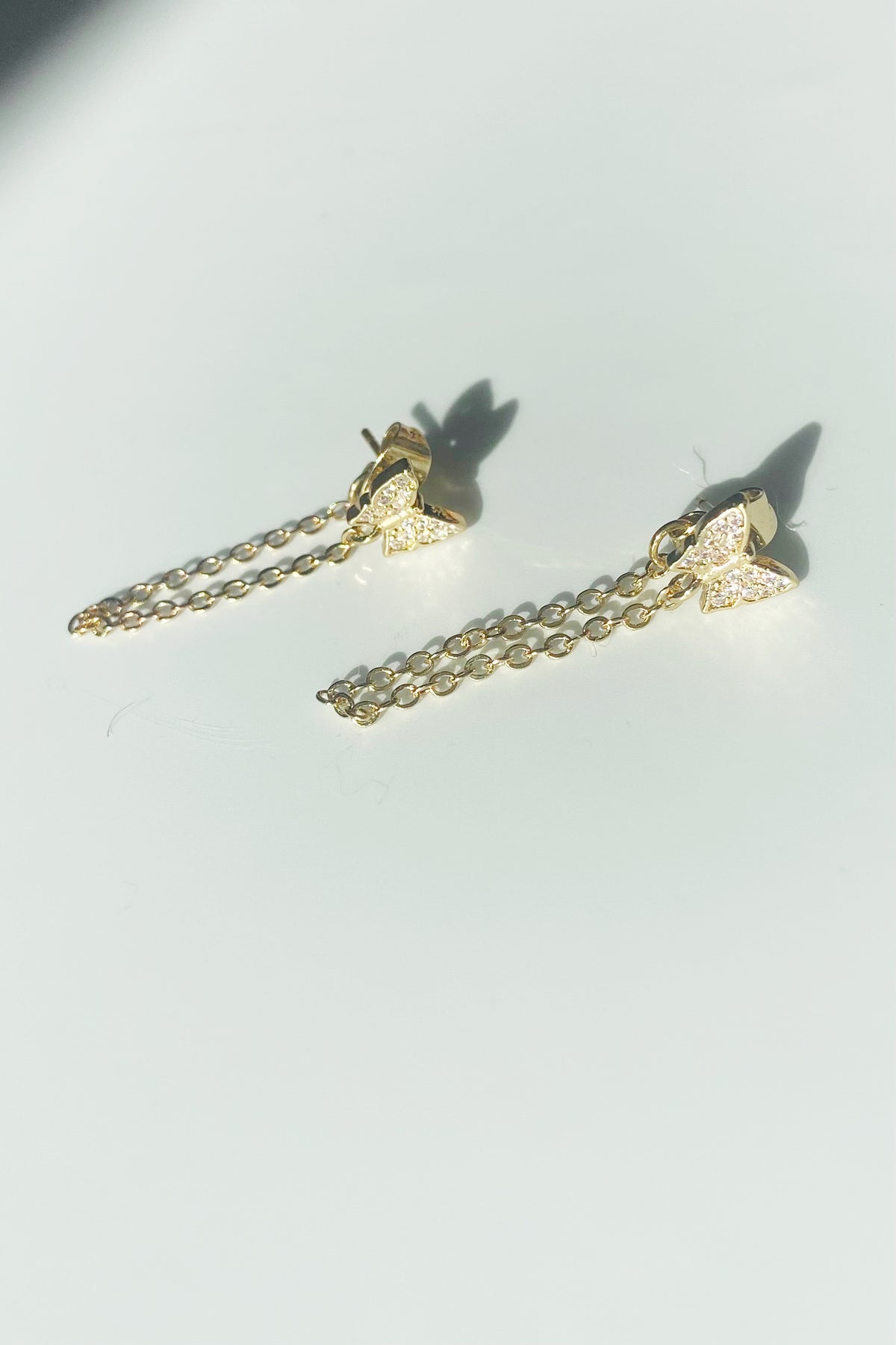 mode, ivy butterfly earrings