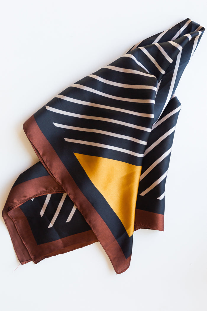 mode, striped square scarf