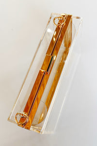 mode, acrylic box clutch
