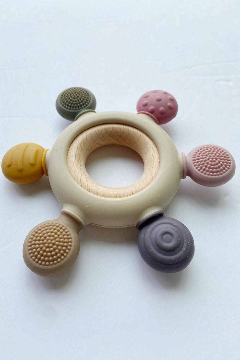 silicone/wood teether neutral