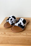 mode, cow print sandal