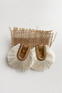 mode, U turn fringe earring