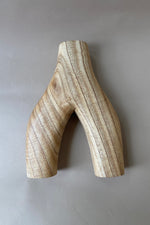 wishbone wood vase