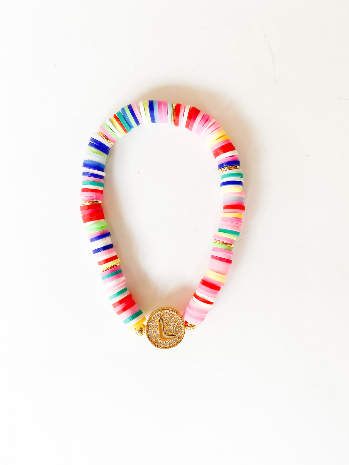 mode, beaded initial bracelet