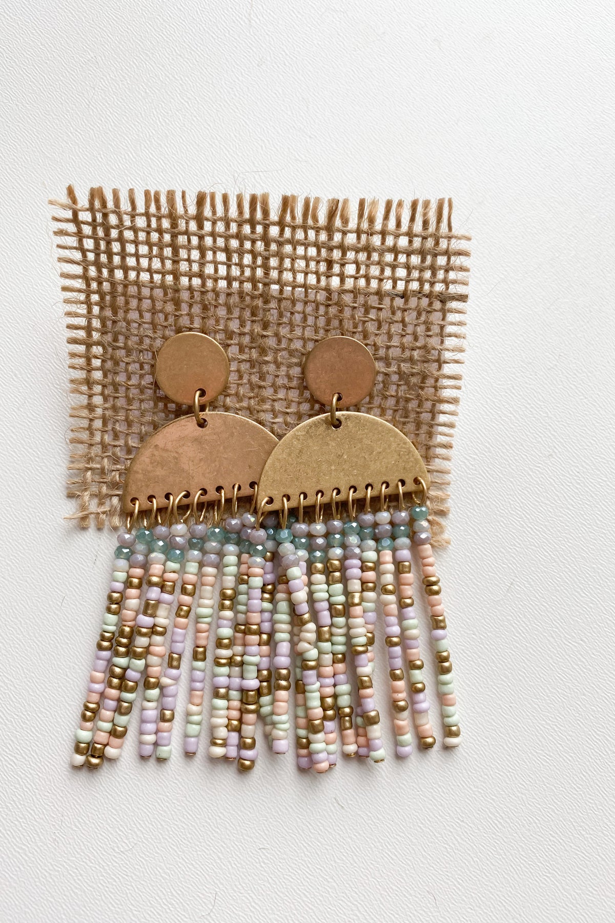 mode, half circle drops earring