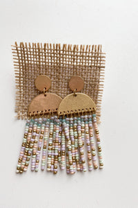 mode, half circle drops earring