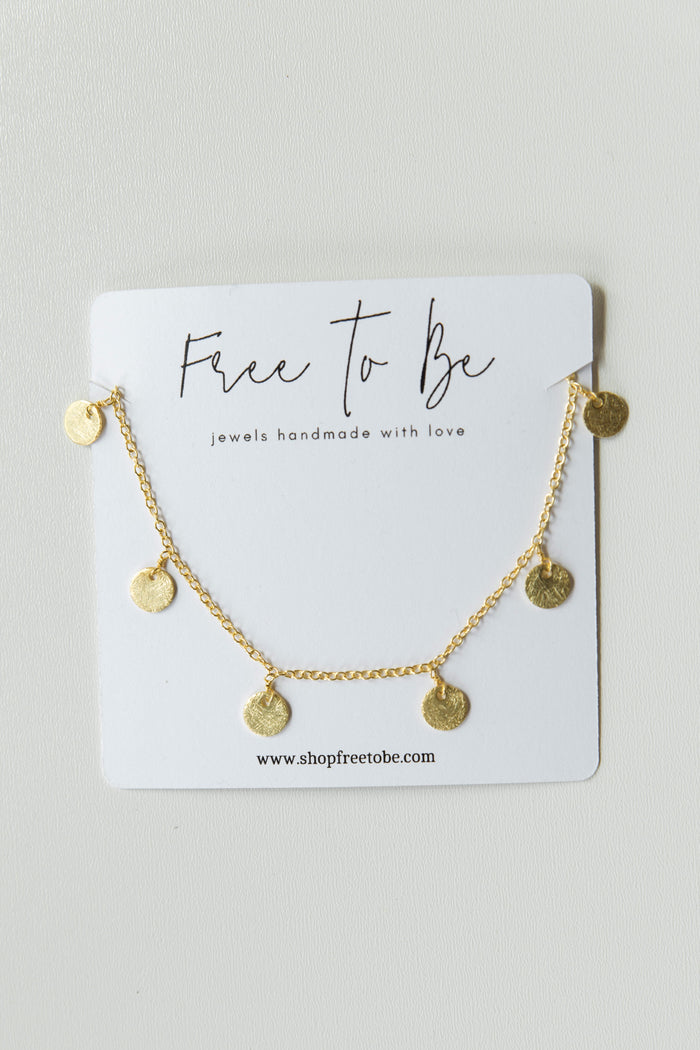mode, gold disc choker