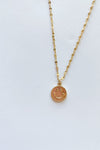 mode, golden necklace