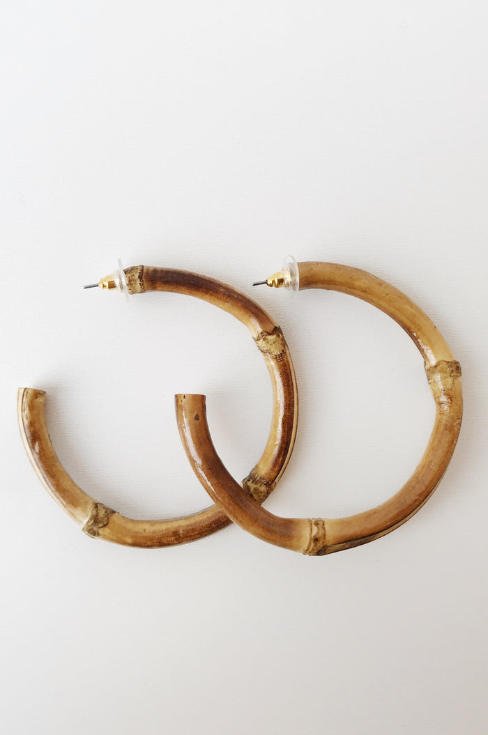 mode, fresh bamboo hoop earring